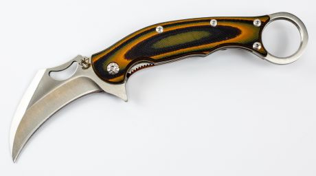 Складной нож Керамбит, оранжевый