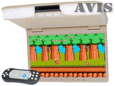 Автомобильный потолочный монитор 15,6" со встроенным DVD плеером AVIS AVS1520T (Бежевый)