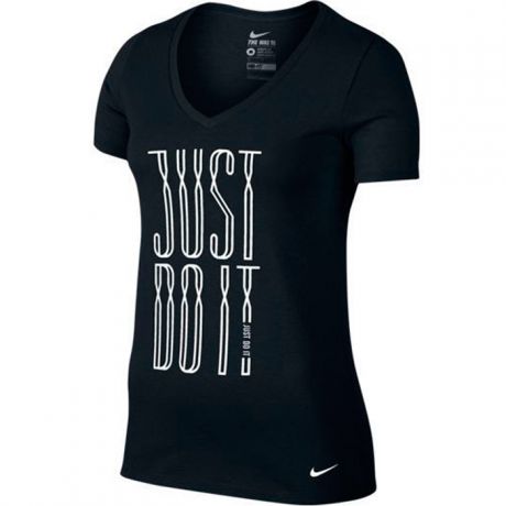Nike NIKE JUST DO IT DRI-FIT COTTON V-NECK SS TEE