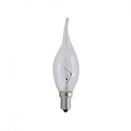 Лампа накаливания E14 60W свеча на ветру прозрачная HL420-60WCL
