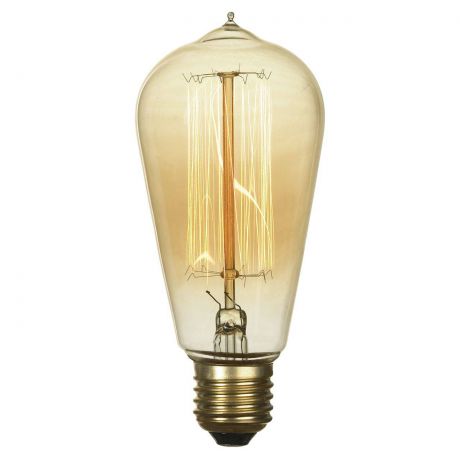 Лампа накаливания E27 60W 2700K колба прозрачный GF-E-764