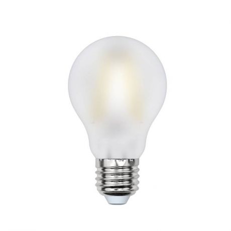 Лампа светодиодная (10557) E27 7W 3000K шар матовый LED-A60-7W/WW/E27/FR PLS02WH