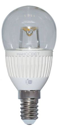 Лампа светодиодная E14 5W 2700K шар прозрачный LC-P45CL-5/E14/827 L142