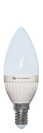 Лампа светодиодная E14 6,5W 2700K свеча матовая LC-CD-6.5/E14/827 L200