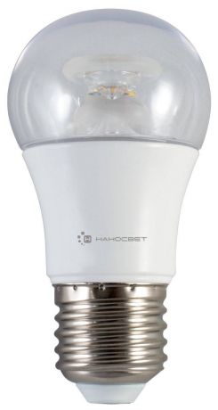 Лампа светодиодная диммируемая E14 7,5W 2700K груша прозрачная LC-P45CL-D-7.5/E14/827 L236