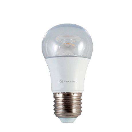 Лампа светодиодная диммируемая E27 7,5W 2700K груша прозрачная LC-P45CL-D-7.5/E27/827 L234