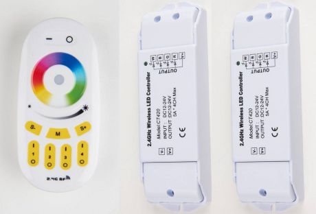 Контроллер для светодиодных лент 12/24В с пультом ДУ 2,4 ГГц (11108) Uniel ULC-M50-RGBWx2 White