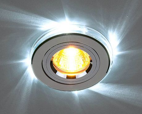 Встраиваемый светильник с двойной подсветкой Elektrostandard 2060 MR16 хром/белый 4690389007484