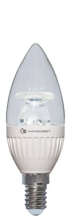Лампа светодиодная E14 6,5W 2700K свеча прозрачная LC-CDCL-6.5/E14/827 L212