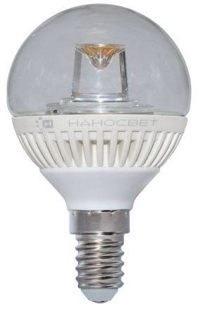 Лампа светодиодная E14 5W 4000K шар прозрачный LC-GCL-5/E14/840 L153