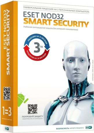 ESET NOD32 Smart Security. Продление (3 ПК, 2 года) (Цифровая версия)