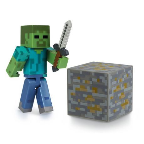 Фигурка Minecraft Zombie с аксессуарами (6 см)