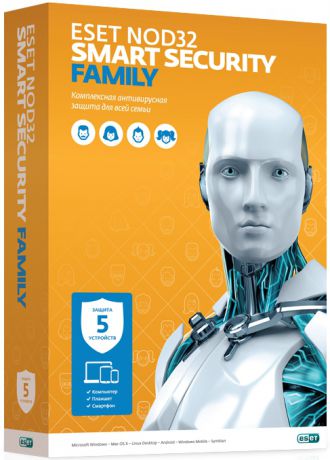 ESET NOD32 Smart Security Family. Продление (5 устройств, 1 год) (Цифровая версия)