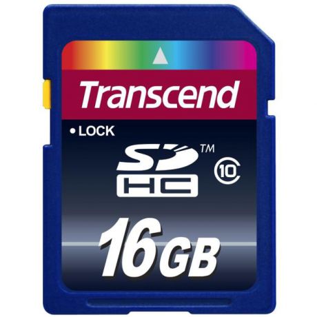 Transcend Transcend 16GB SDHC Class 10 SDHC, 16Гб, Class 10