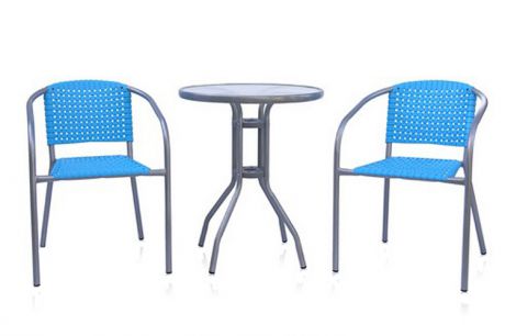 Комплект плетеной мебели 2+1 XRB-035А-D60 blue