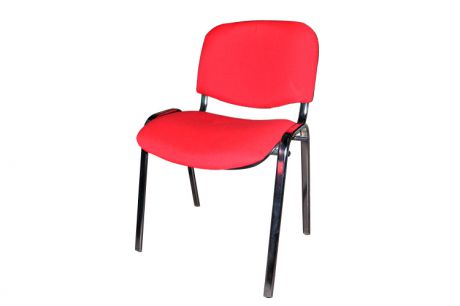 Кресло для посетителей "Виси (хром)" в наличии в красной ткани