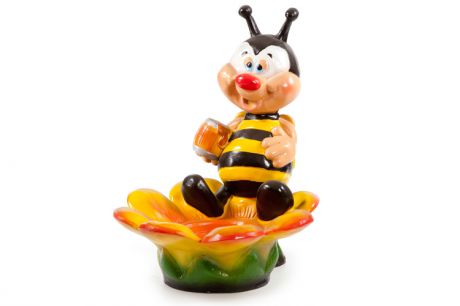 Садовая фигура "Пчелка с цветком-горшком 3-132"