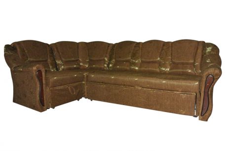 Угловой диван "Виктория" в наличии в ткани людовик кофе ком 5А и кофе 5