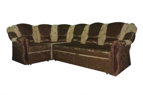 Угловой диван "Виктория" в наличии в ткани кофе 5 и беж ком 4а