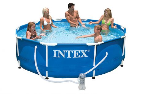 Каркасный бассейн "Intex Metal Frame"с насосом 305х76 в наличии