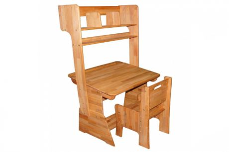 Комплект Парта маленькая с пеналом и надстройкой+стул
