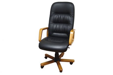 Кресло для руководителя "Тантал" (1Д) в наличии в ткани ренна коричневый и цвете темный орех