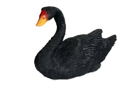 Садовая фигура "Лебедь длинный черный 3-53ч"