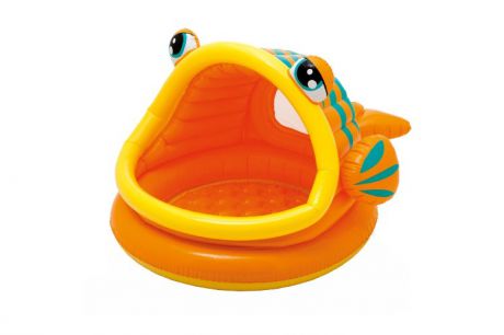 Детский надувной бассейн "Рыбка с навесом" 57109