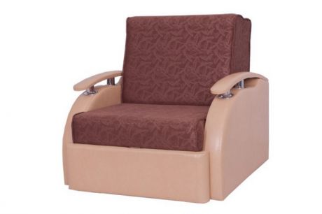 Кресло-кровать "Блюз 8АК"  в ткани велюр Эспоир Дэльта 53 и кожзам 4003 Т66
