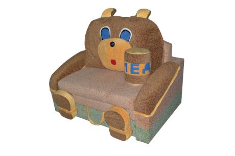 Детский диван "Мишка с медом" в наличии в тканях по фото (Лига)