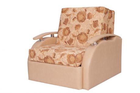 Кресло-кровать "Блюз 8АК"  в ткани флок Дима 30163/6100 и кожзам 4003 Т66