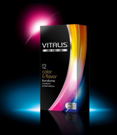 VITALIS №12 Color Презервативы цветные ароматизированные