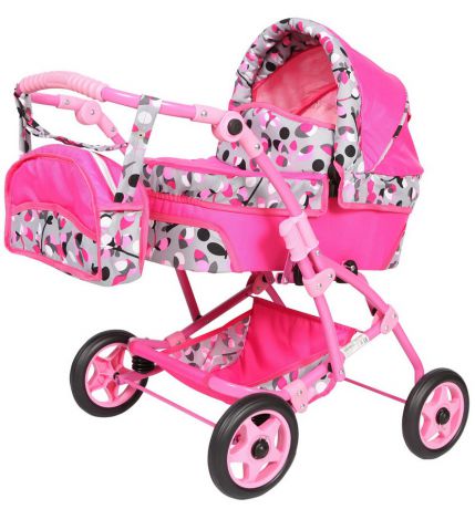 Wakart Юля (GL000105708) - коляска для кукол (Pink/Grey)