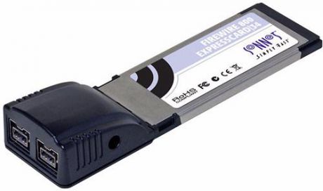 Sonnet FireWire 800 ExpressCard/34 Adapter (FW800-E34) - адаптер ExpressCard/34-FireWire 800 (Black)