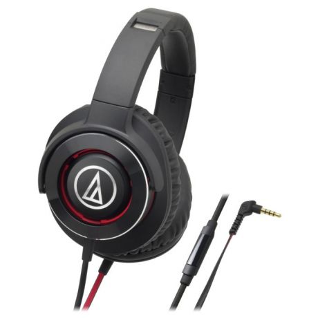 Audio-Technica ATH-WS770iS - мониторные наушники с микрофоном (Black Red)