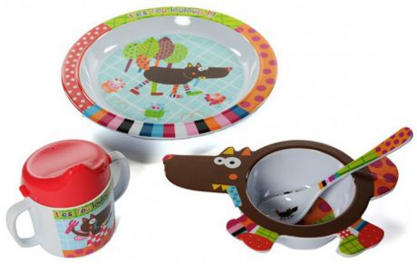 EbuLobo Волчонок (04EB0015) - детский набор посуды из 4 предметов