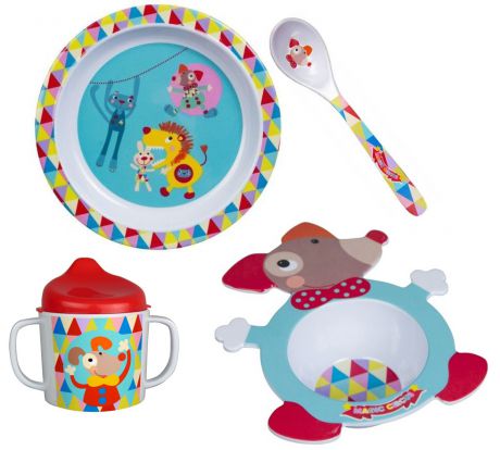 EbuLobo Волшебный цирк (04EB0029) - детский набор посуды из 4 предметов