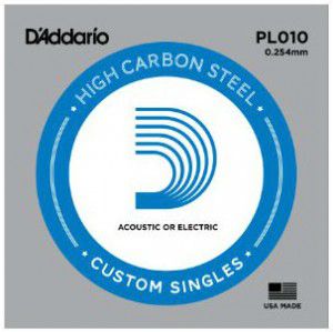 D`addario Pl010 - Plain Steel