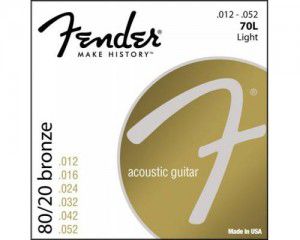 Fender Strings New Acoustic 70l 80/20 Brnz Ball End 12-52