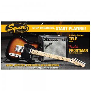 Fender Squier Affinity Strat Hssfrontman® 15g Amp - Brown Sunburst