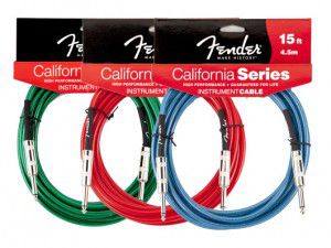 Fender 15` California Instrument Cable Candy Apple Red