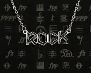Музыкальный сувенир Кулон Rock 3,5см. бел./чёрн. эмаль сер.  Кулон Rock 3,5см. бел./чёрн. эмаль сер