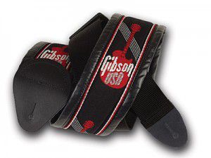 Gibson 3` Woven Strap W/  Logo-red