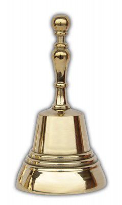 Народный инструмент КВП5Ф Колокольчик Валдайский №5, D60 полированный с ручкой Ферзь, Валдайские колокольчики
