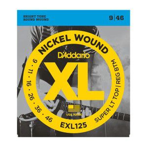 D`addario Exl125 Nickel Wound Super Light Top/ Regular Bottom 9-46