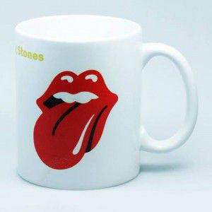 Музыкальный сувенир Кружка The Rolling Stones ( язык на белом фоне )