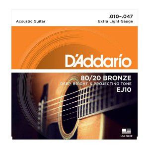 D`addario Ej10 80/20 Bronze Extra Light 10-47
