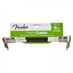 Fender 6`` Patch Cable 2 Pack Black