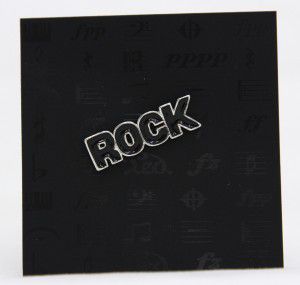Музыкальный сувенир Брошь -значок Rock эмаль (2 цвета)