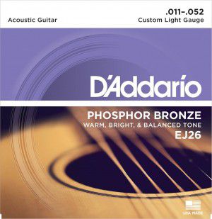 D`addario Ej26 Phosphor Bronze Custom Light 11-52